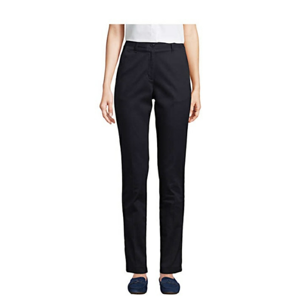 Lands Ens Women's Outfitters Casual Slim Leg Chino Pants, Black, 6X34